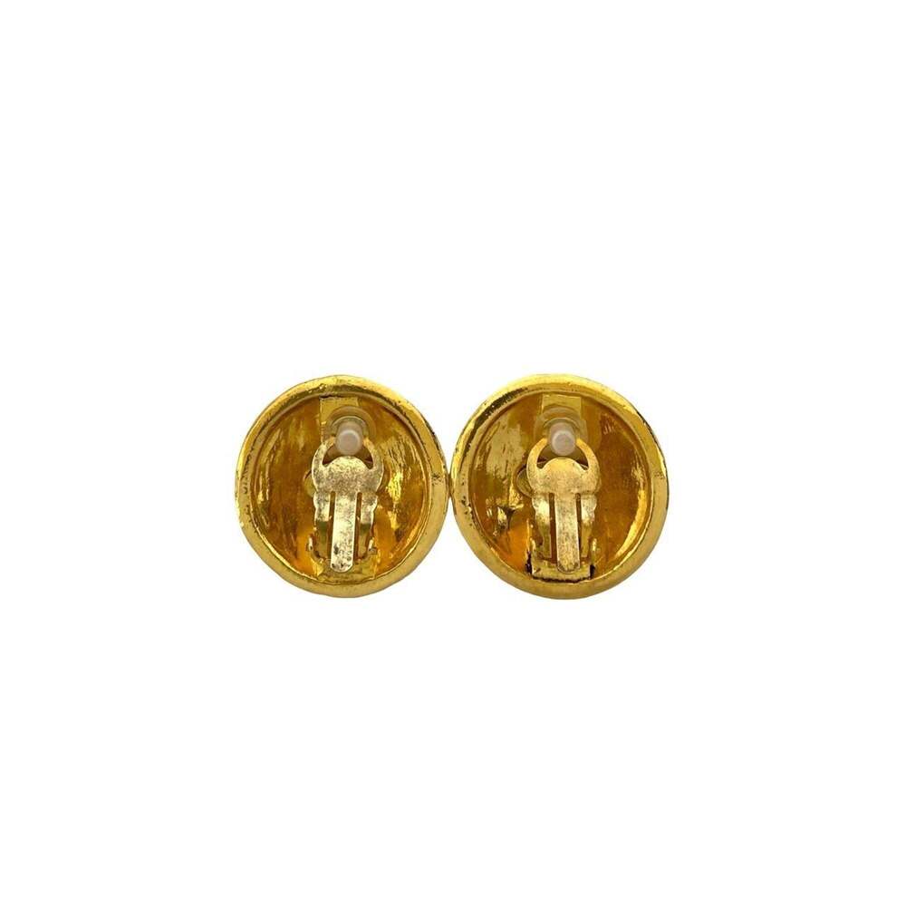 CHANEL Authentic Gold Logo Earrings - Picture 5 of 6